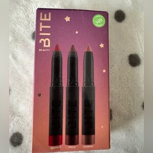 Brand New Bite Beauty 3 Pack Lip Crayons